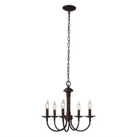 Farmhouse Chandelier Light Fixture, Bronze