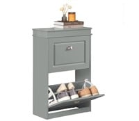 2 Flip-Drawer Shoe Cabinet 21.26"x9.45"x32.68"