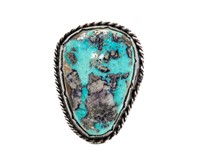 Vintage Sterling Stamped Turquoise Ring Sz. 8.5