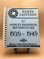 1930 - 1949 Harley Davidson Parts Listing Book