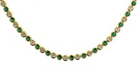 Quality 7.55 ct Emerald & Diamond Necklace