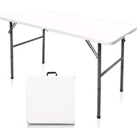 Folding Table,4ft Indoor Outdoor Heavy Duty