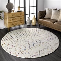 nuLOOM Moroccan Blythe Area Rug - 6 Round Area Rug