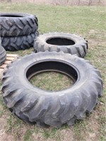 2 18.4-34 Tractor Tires - 1 Armstrong, 1 Multi