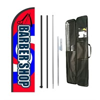 Barber Shop Themed Swooper Flag Pole Kit for