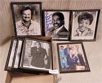 9  FRAMED AUTOGRAPHED MUSICIAN PICTURES