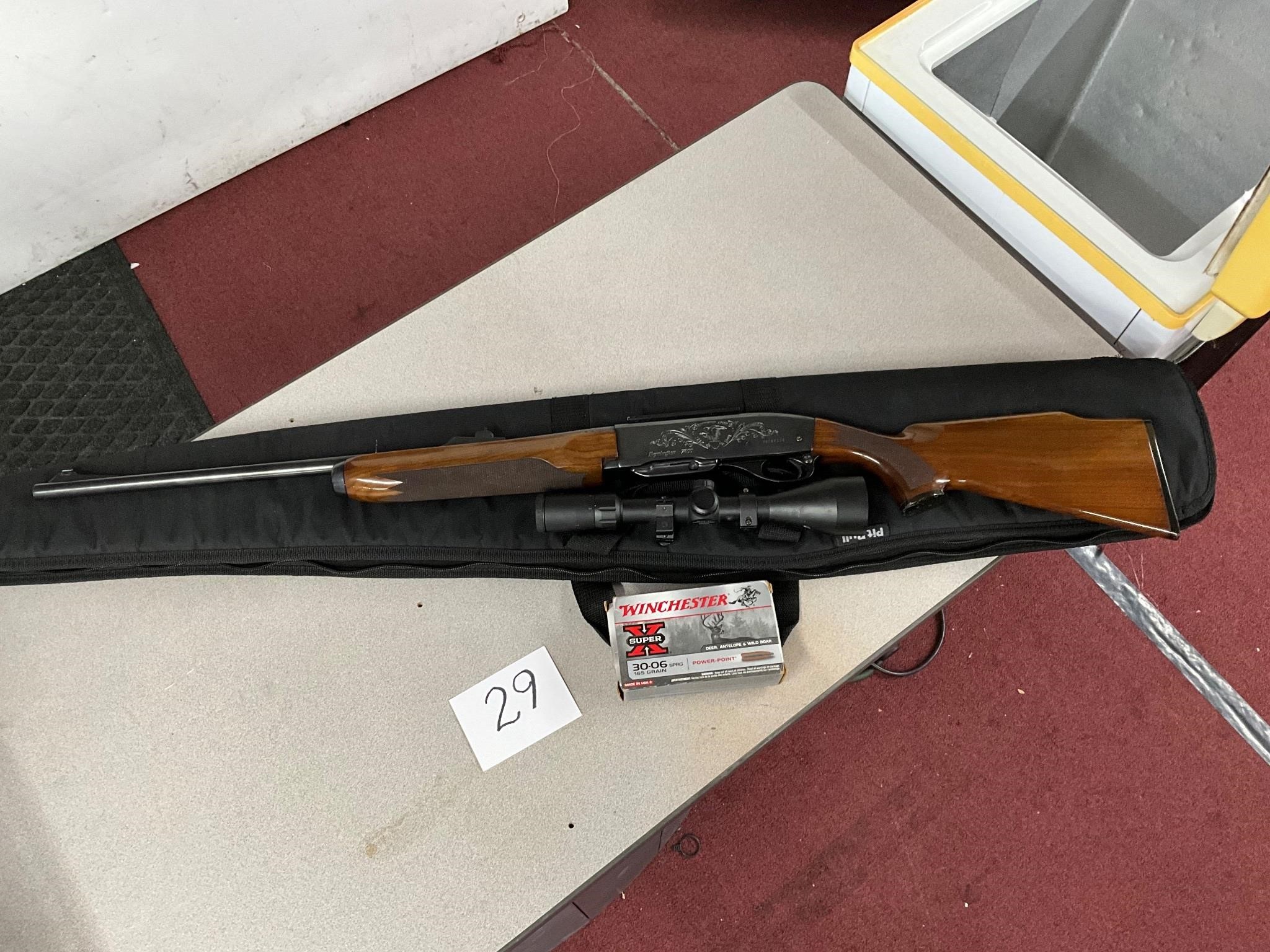 Remington 7400 30-06 Rifle w/ Scope Case Ammo