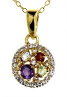 Round 1.00 ct Natural Gemstone Necklace