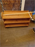 Wooden Shoe Rack with Heart