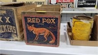 Red Fox orange crate