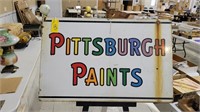 Porcelain Pittsburgh Paints flange sign