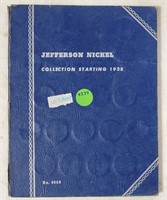 JEFFERSON NICKEL COLLECTORS BOOK W/APPROX 56 COINS