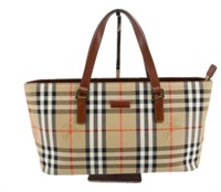 Burberry Nova Check Canvas Handbag