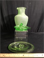 Vintage Uranium Dreppression Glass