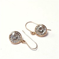 14K ROSE GOLD MOISSANITE(2.4CT)  EARRINGS