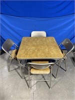 Folding Card Table with 4 Chairs
