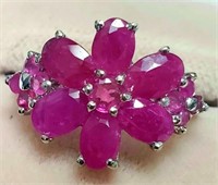 SILVER RUBY(5CT) 4.76G  RING (~WEIGHT 4.76G)