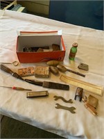 Box of trinkets, early bobbers