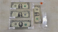 1974 $20, 57 $1 Certificate, (2) 01 Star Note $1