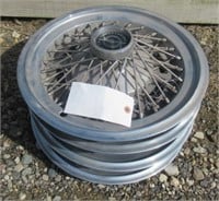 (4) Thunderbird wire spoke hubcaps. 16" Diameter