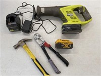RYOBI P515 RECIPROCATING SAW WITH BATTERY AND