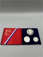 US Bicentennial Silver Proof Three Coin Set