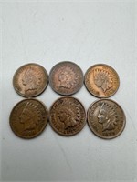 Indian Head Penny Lot (1887, 98, 99, 1905, 06 & 07