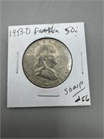 1953-D Franklin Half dollar (90% Silver)