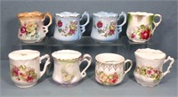 (8) Antique Porcelain Mustache Cups