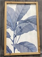 Botanical Blue Leaves Art