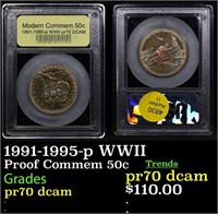 Proof 1991-1995-p WWII Modern Commem Half Dollar 5