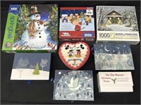 Disney Heart Tin & Christmas Puzzles & Game Cads