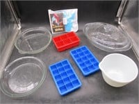 Ice Trays, Mixing Bowl, Pie Pans