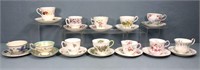 (12) Quality Porcelain Teacup & Saucer Sets