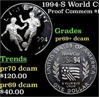Proof 1994-S World Cup Modern Commem Dollar 1 Grad