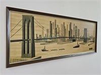 Seivad Turner Brooklyn Bridge Marquetry Print