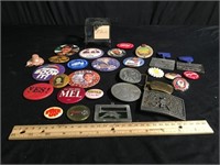 Button Pins and Belt Buckles