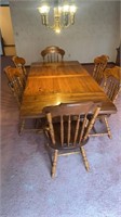 DINING TABLE AND 6 CHAIRS