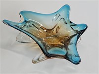 Bicolour Freeform Art Glass Bowl Chalet Murano