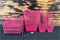 Pink Desk Org Lot ( NO SHIPPING)