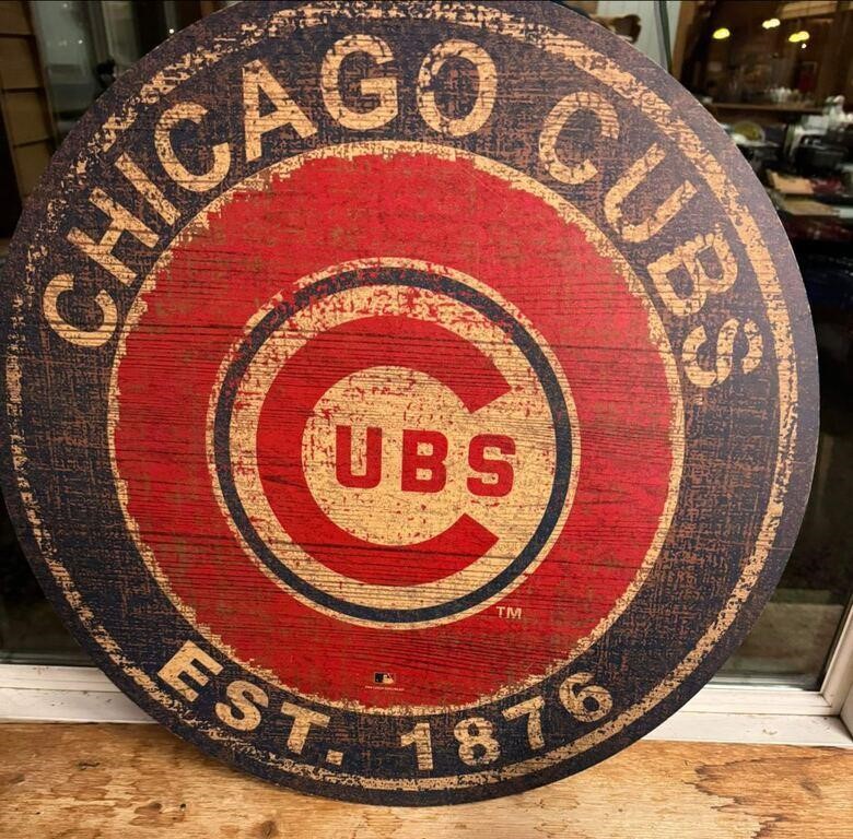 Chicago Cubs Wood Sign ( NO SHIPPING)