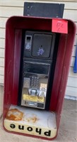 K - VINTAGE OUTDOOR PAY PHONE (P2 6)