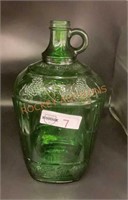 Vintage green gallon grape print wine jug