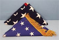 (2) Vintage American Flags