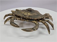 Brass Crab Bowl Stash Box Sculpture XL