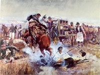 Charles Russell "BRONC TO BREAKFAST" 16X13