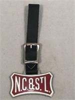 N.C. & St L watch fob