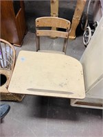 Antique Small Children's School Desk Chair