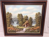 German House by Lake by Rosemarie Wolbeck