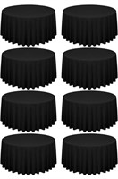 LARGE ROUND TABLE CLOTHS 120IN BLACK